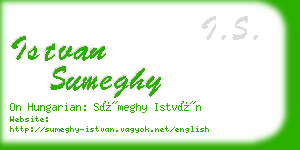 istvan sumeghy business card